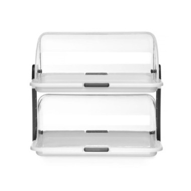 Vitrine a couvercle coulissant Roll top - double - 465x310xH410 mm (HENDI)  au meilleur prix sur Restock CHR