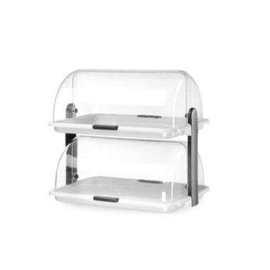 Vitrine a couvercle coulissant Roll top - double - 380x260xH355 mm (HENDI)  au meilleur prix sur Restock CHR