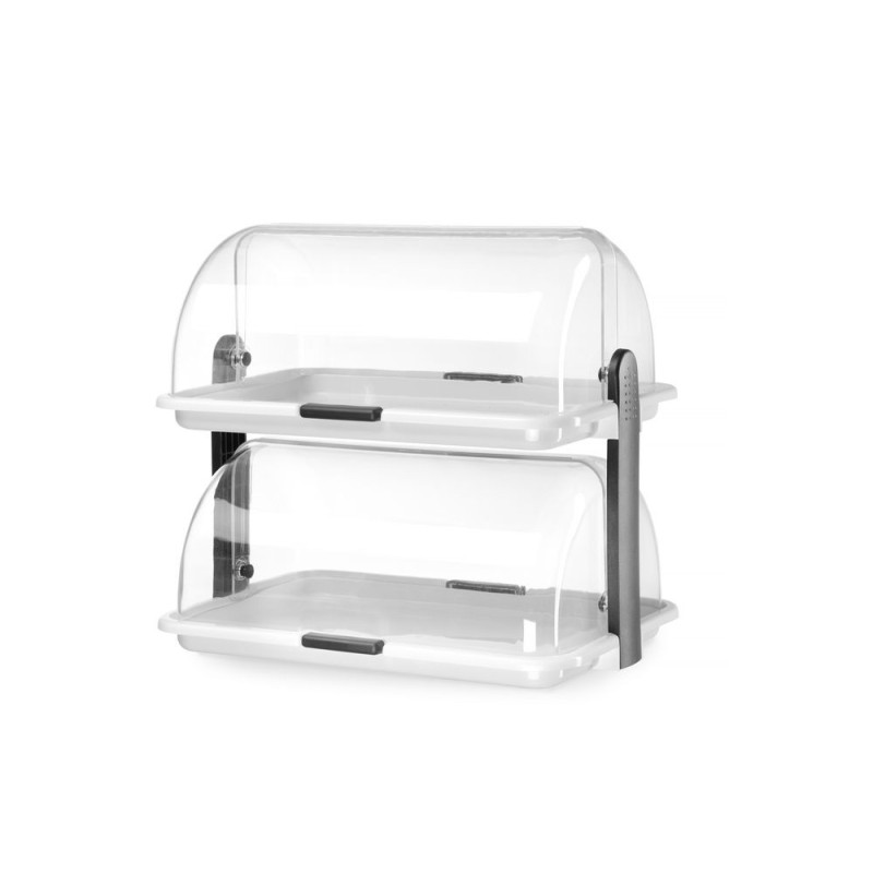 Vitrine a couvercle coulissant Roll top - double - 380x260xH355 mm (HENDI)  au meilleur prix sur Restock CHR