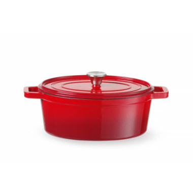Cocotte en fonte emaillee - 4 - 4 L - Rouge - 365x290xH115 mm (HENDI)  au meilleur prix sur Restock CHR