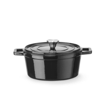 Cocotte en fonte emaillee - 3 - 7 L - Noir - 317x240xH105 mm (HENDI)  au meilleur prix sur Restock CHR