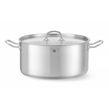 Marmite basse - avec couvercle - Kitchen Line - 11 - 9 L - O320xH150 mm (HENDI)  au meilleur prix sur Restock CHR