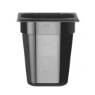 Bac gastronorme 1/6 - Profi Line - GN 1/6 - 3 - 4 L - Noir - 176x162xH200 mm (HENDI)  au meilleur prix sur Restock CHR