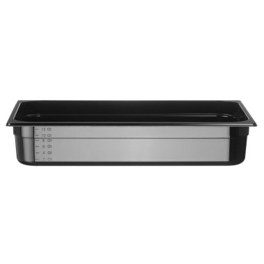 Bac gastronorme 1/1 - Profi Line - GN 1/1 - 14 L - Noir - 530x325xH100 mm (HENDI)  au meilleur prix sur Restock CHR