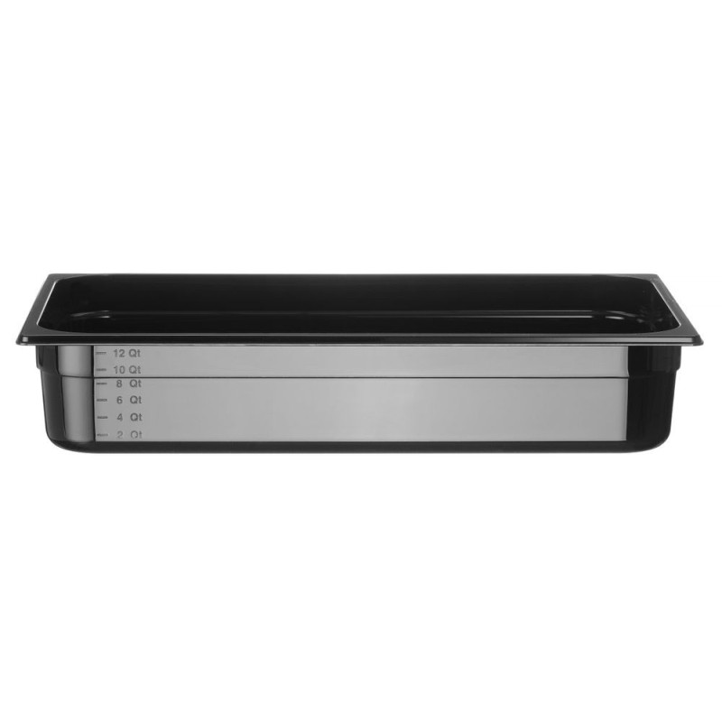 Bac gastronorme 1/1 - Profi Line - GN 1/1 - 14 L - Noir - 530x325xH100 mm (HENDI)  au meilleur prix sur Restock CHR