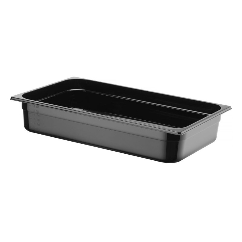 Bac gastronorme 1/1 - Profi Line - GN 1/1 - 14 L - Noir - 530x325xH100 mm (HENDI)  au meilleur prix sur Restock CHR