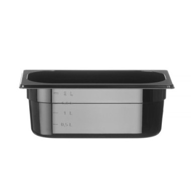 Bac gastronorme 1/4 - Profi Line - GN 1/4 - 2 - 8 L - Noir - 265x162xH100 mm (HENDI)  au meilleur prix sur Restock CHR