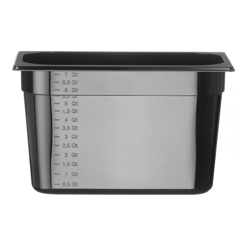 Bac gastronorme 1/3 - Profi Line - GN 1/3 - 7 - 8 L - Noir - 325x176xH200 mm (HENDI)  au meilleur prix sur Restock CHR