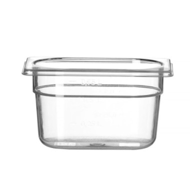 Bac Gastronorme 1/9 - Profi Line - GN 1/9 - 1 L - Transparent - 176x108xH100 mm (HENDI)  au meilleur prix sur Restock CHR