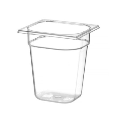 Bac Gastronorme 1/6 - Profi Line - GN 1/6 - 2 - 4 L - Transparent - 176x162xH150 mm (HENDI)  au meilleur prix sur Restock CHR