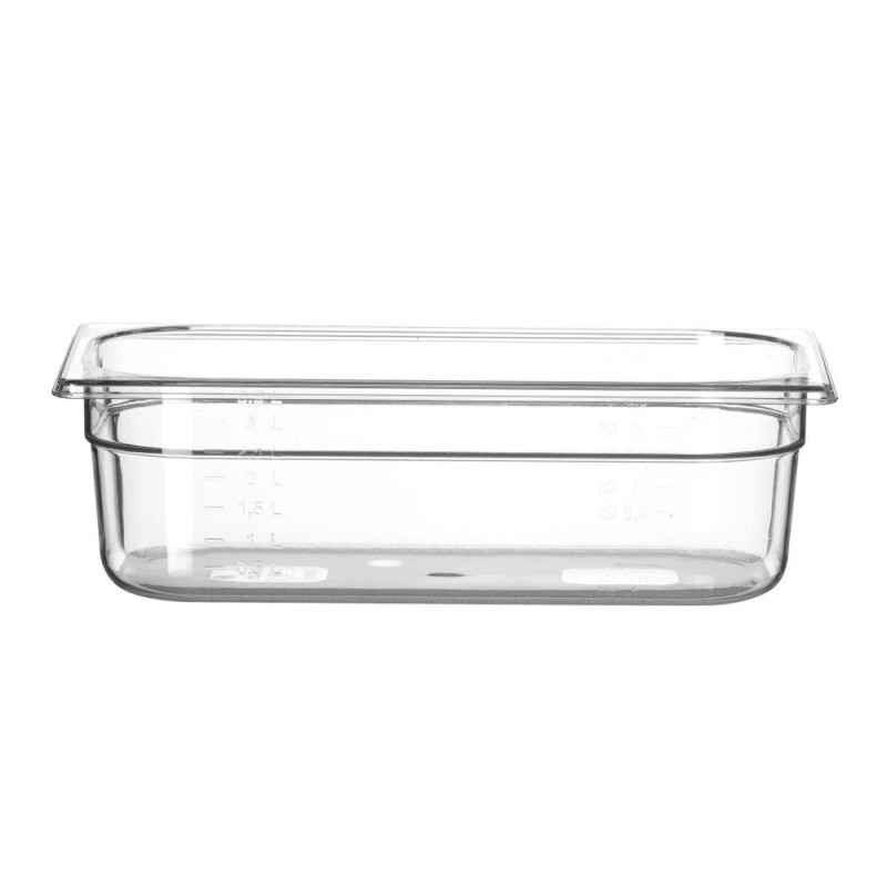 Bac Gastronorme 1/3 - Profi Line - GN 1/3 - 4 L - Transparent - 325x176xH100 mm (HENDI)  au meilleur prix sur Restock CHR