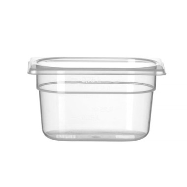 Bac Gastronorme 1/9 - Profi Line - 1 - 0 - GN 1/9 - 1 L - Transparent - 176x108xH100 mm (HENDI)  au meilleur prix sur Restock CH