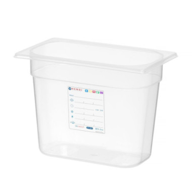 Bac Gastronorme 1/4 - GN 1/4 - 2 - 8 L - Transparent - 265x162xH100 mm (HENDI)  au meilleur prix sur Restock CHR