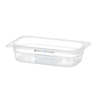 Bac Gastronorme 1/4 - GN 1/4 - 1 - 8 L - Transparent - 265x162xH65 mm (HENDI)  au meilleur prix sur Restock CHR