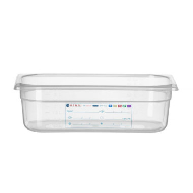 Bac Gastronorme 1/3 - GN 1/3 - 4 L - Transparent - 325x176xH100 mm (HENDI)  au meilleur prix sur Restock CHR