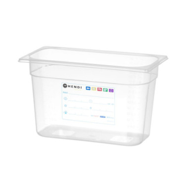 Bac Gastronorme 1/3 - GN 1/3 - 4 L - Transparent - 325x176xH100 mm (HENDI)  au meilleur prix sur Restock CHR