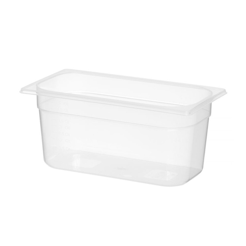 Bac Gastronorme 1/3 - Profi Line - GN 1/3 - 5 - 7 L - Transparent - 325x176xH150 mm (HENDI)  au meilleur prix sur Restock CHR