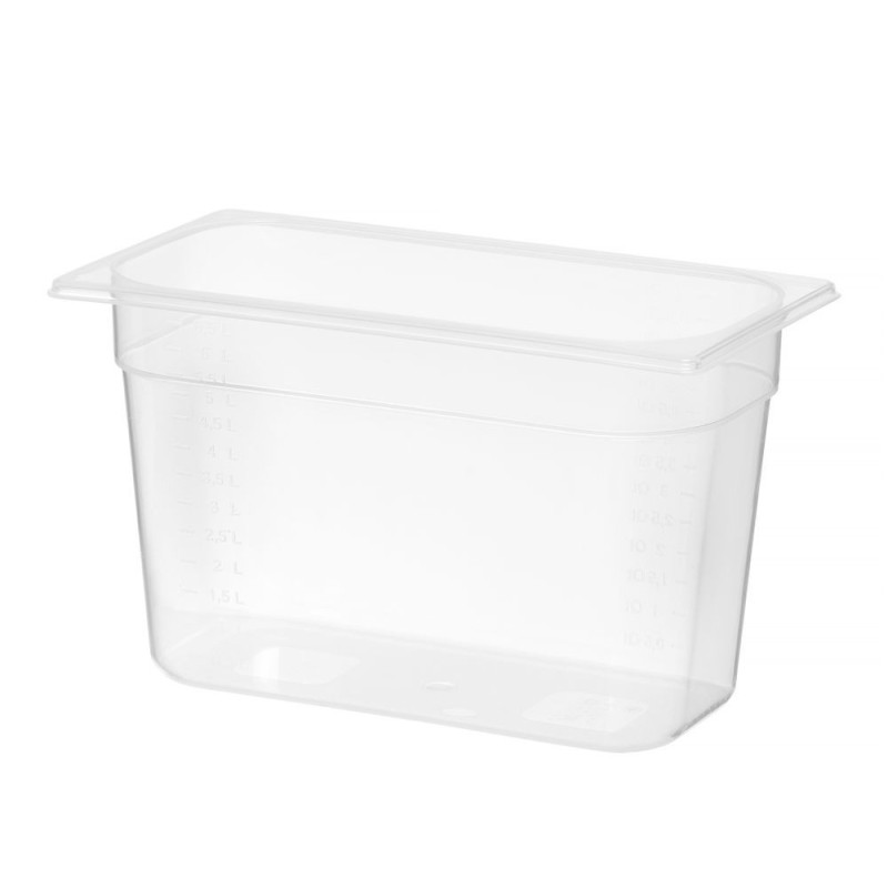 Bac Gastronorme 1/3 - Profi Line - GN 1/3 - 5 - 7 L - Transparent - 325x176xH150 mm (HENDI)  au meilleur prix sur Restock CHR