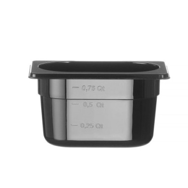 Bac gastronorme 1/9 - GN 1/9 - 1 L - Noir - 176x108xH100 mm (HENDI)  au meilleur prix sur Restock CHR