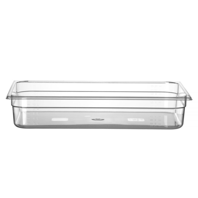 Bac Gastronorme 1/1 - Profi Line - GN 1/1 - 14 L - Transparent - 530x325xH100 mm (HENDI)  au meilleur prix sur Restock CHR