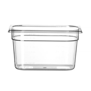 Bac Gastronorme 1/4 - Profi Line - GN 1/4 - 5 - 5 L - Transparent - 265x162xH200 mm (HENDI)  au meilleur prix sur Restock CHR
