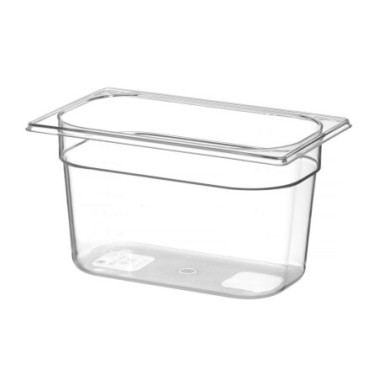 Bac Gastronorme 1/4 - Profi Line - GN 1/4 - 5 - 5 L - Transparent - 265x162xH200 mm (HENDI)  au meilleur prix sur Restock CHR