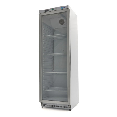 Réfrigérateur Professionnel 400L Blanc avec Porte en Verre Système de Refroidissement Ventilé - Maxima  au meilleur prix sur Res