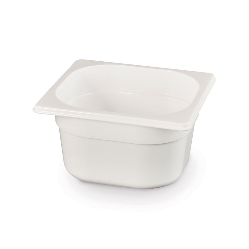 Bac gastronorme 1/6 - GN 1/6 - 1 - 6 L - Blanc - 176x162xH100 mm (HENDI)  au meilleur prix sur Restock CHR
