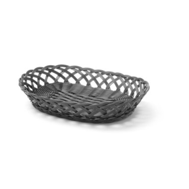 Corbeilles tressees - ovale - Noir - 320x230xH55 mm (HENDI)  au meilleur prix sur Restock CHR