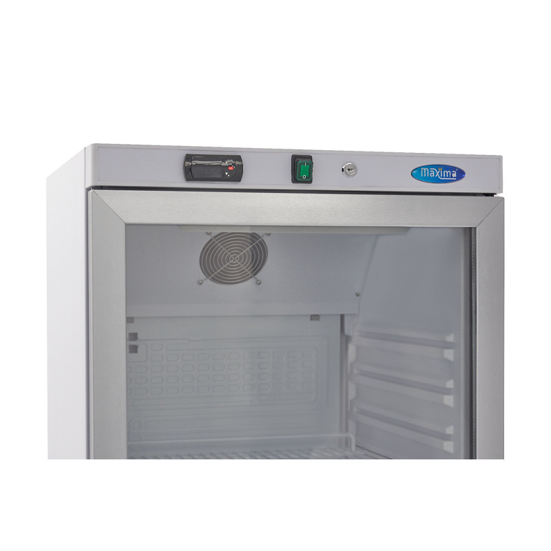 Réfrigérateur Professionnel 400L Blanc avec Porte en Verre Système de Refroidissement Ventilé - Maxima  au meilleur prix sur Res