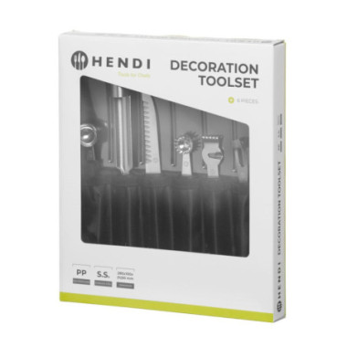 Trousse decoration - 6 pieces - Noir - 280x100xH50 mm (HENDI)  au meilleur prix sur Restock CHR