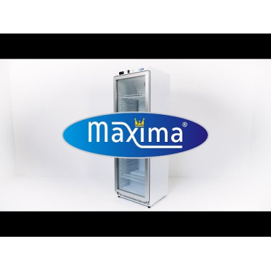 Réfrigérateur Professionnel 400L Blanc avec Porte en Verre Système de Refroidissement Ventilé - Maxima  au meilleur prix sur Res