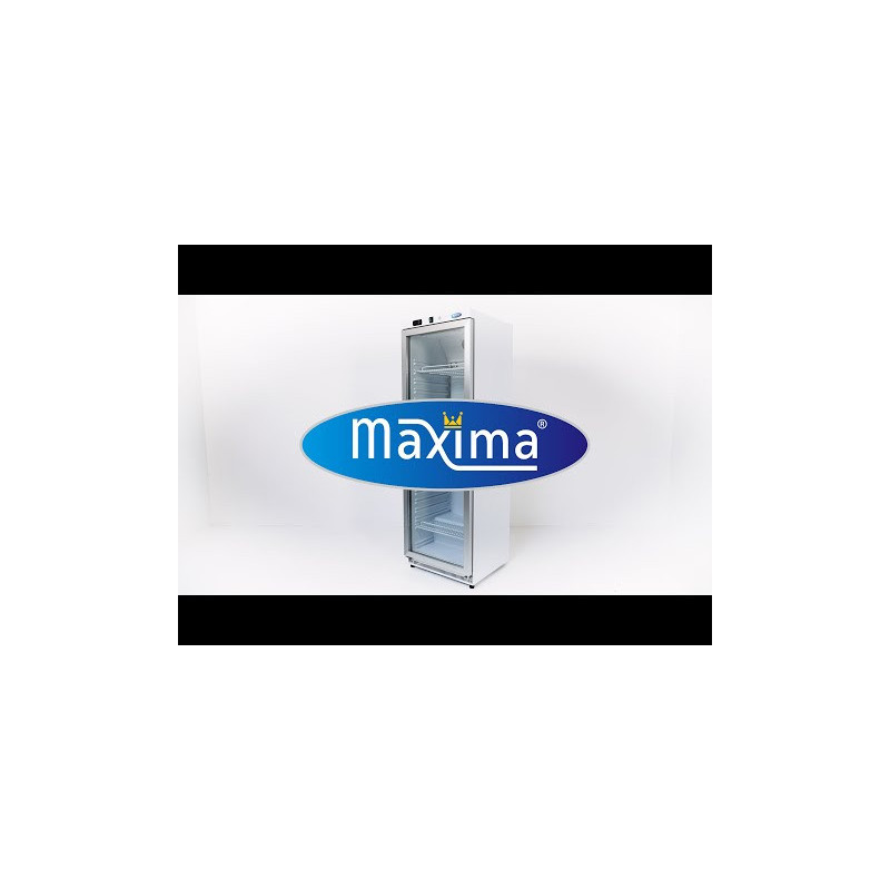 Réfrigérateur Professionnel 400L Blanc avec Porte en Verre Système de Refroidissement Ventilé - Maxima  au meilleur prix sur Res