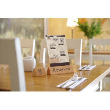 Chevalet de table reserve - 'reserved' - 152x44xH44 mm (HENDI)  au meilleur prix sur Restock CHR
