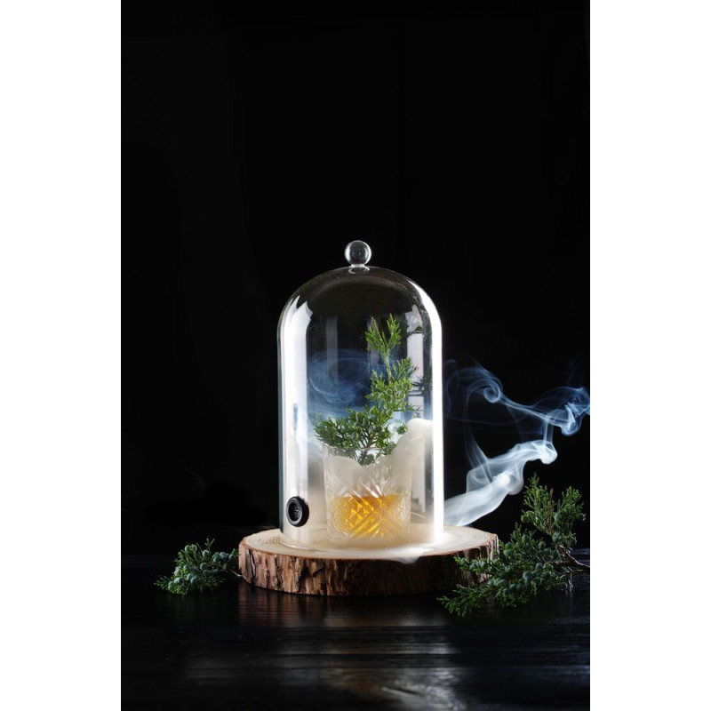 Cloche en verre avec aeration - Cloche cocktail - O130xH282 mm (HENDI)  au meilleur prix sur Restock CHR