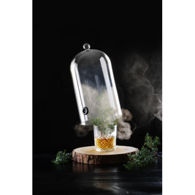 Cloche en verre avec aeration - Cloche cocktail - O130xH282 mm (HENDI)  au meilleur prix sur Restock CHR