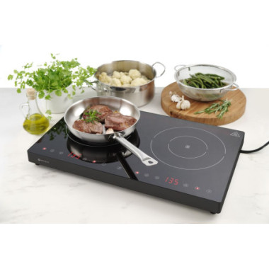 Plaque de cuisson a induction double Kitchen Line - Kitchen Line - 230V/3500W - 608x405xH54 mm (HENDI)  au meilleur prix sur Res