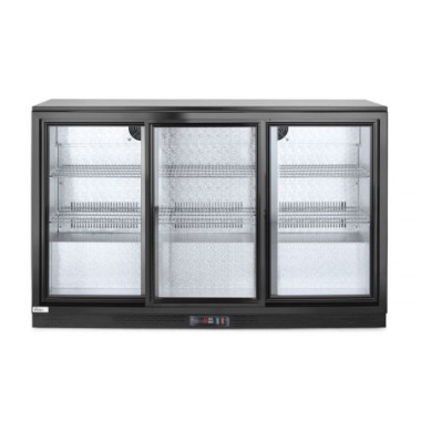 Arriere de bar avec trois portes coulissantes - 254 L - Noir - 220-240V/160W - 1350x520xH865 mm (Arktic)  au meilleur prix sur R