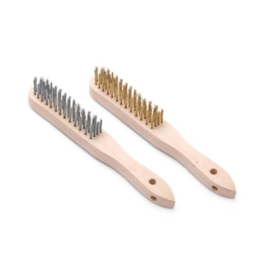 Set de brosses avec brins en laiton et en inox - 2 pieces - 2 u. - L 290 mm (HENDI)  au meilleur prix sur Restock CHR