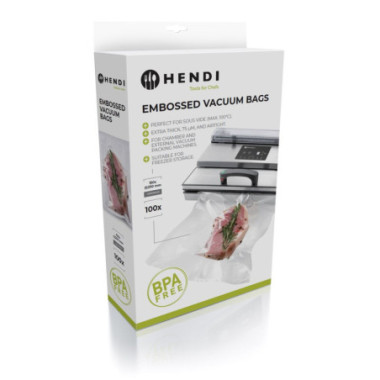 Sacs sous vide gaufres - 100 u. - 150x250 mm (HENDI)  au meilleur prix sur Restock CHR