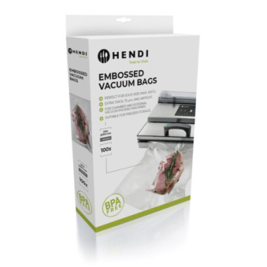 Sacs sous vide gaufres - 100 u. - 200x300 mm (HENDI)  au meilleur prix sur Restock CHR