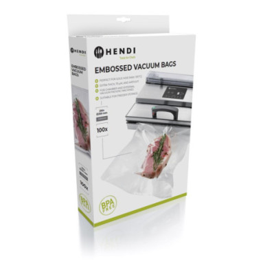 Sacs sous vide gaufres - 100 u. - 250x350 mm (HENDI)  au meilleur prix sur Restock CHR