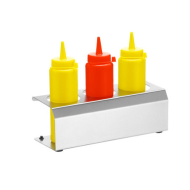 Support sauces - 3 trous O 50 mm - 209x80xH78 mm (HENDI)  au meilleur prix sur Restock CHR