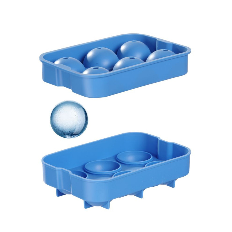 Moule a glacons boule whisky - Bleu - 180x125xH50 mm (BarUp)  au meilleur prix sur Restock CHR