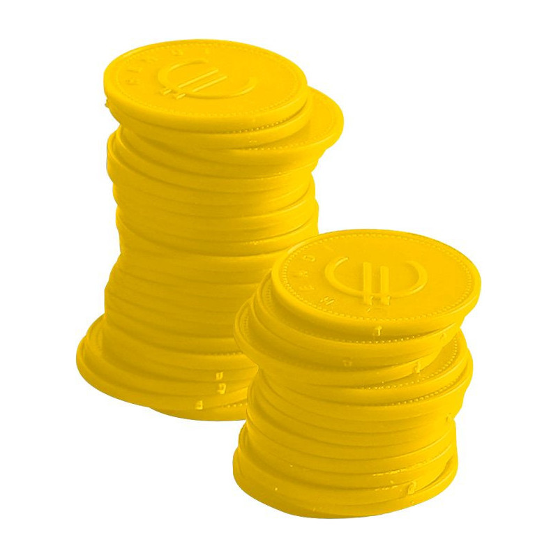 Jetons - 100 pieces - Jaune - 100 u. - O25 mm (BarUp)  au meilleur prix sur Restock CHR