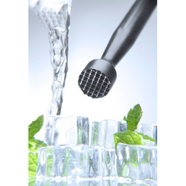 Pilon a cocktail - Tete rainuree - Noir - O34x207 mm (BarUp)  au meilleur prix sur Restock CHR