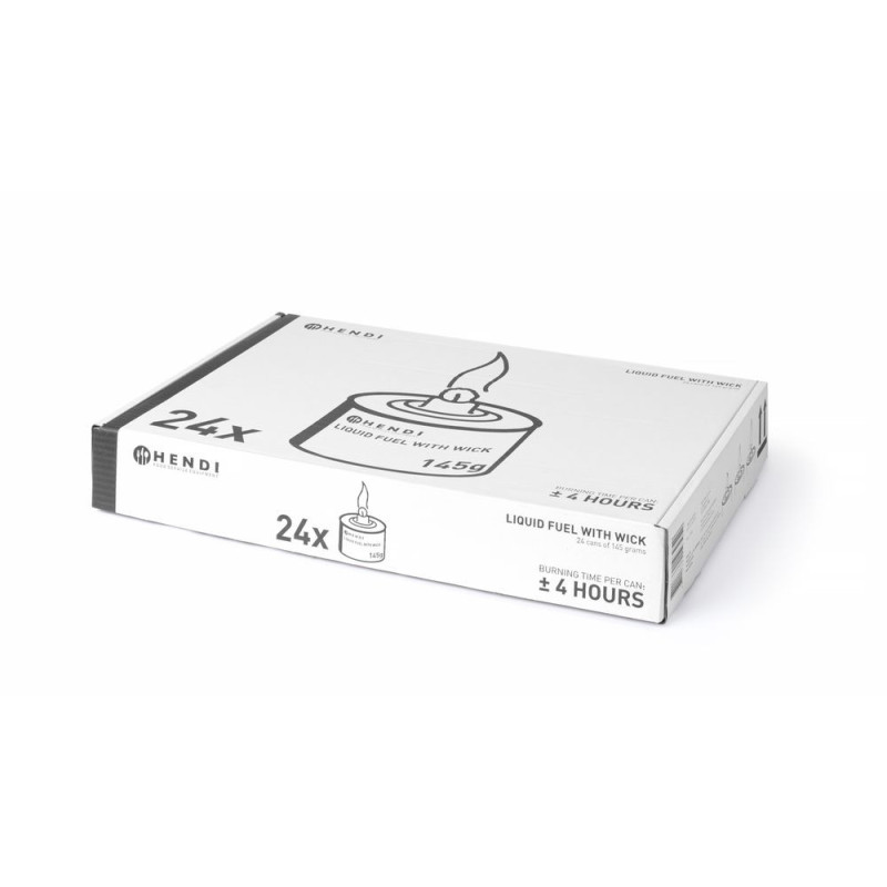 Combustible liquide avec meche HENDI - duree de combustion 4 heures - 24 u (HENDI)  au meilleur prix sur Restock CHR