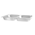 Bac GN 1/1 pour chafing dish avec 2 compartiments - 7 - 5 L - 530x325xH65 mm (HENDI)  au meilleur prix sur Restock CHR