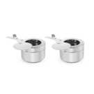 Support pour boite a pate combustible pour chafing dish - 2 pieces - 2 u. - O90xH60 mm (HENDI)  au meilleur prix sur Restock CHR