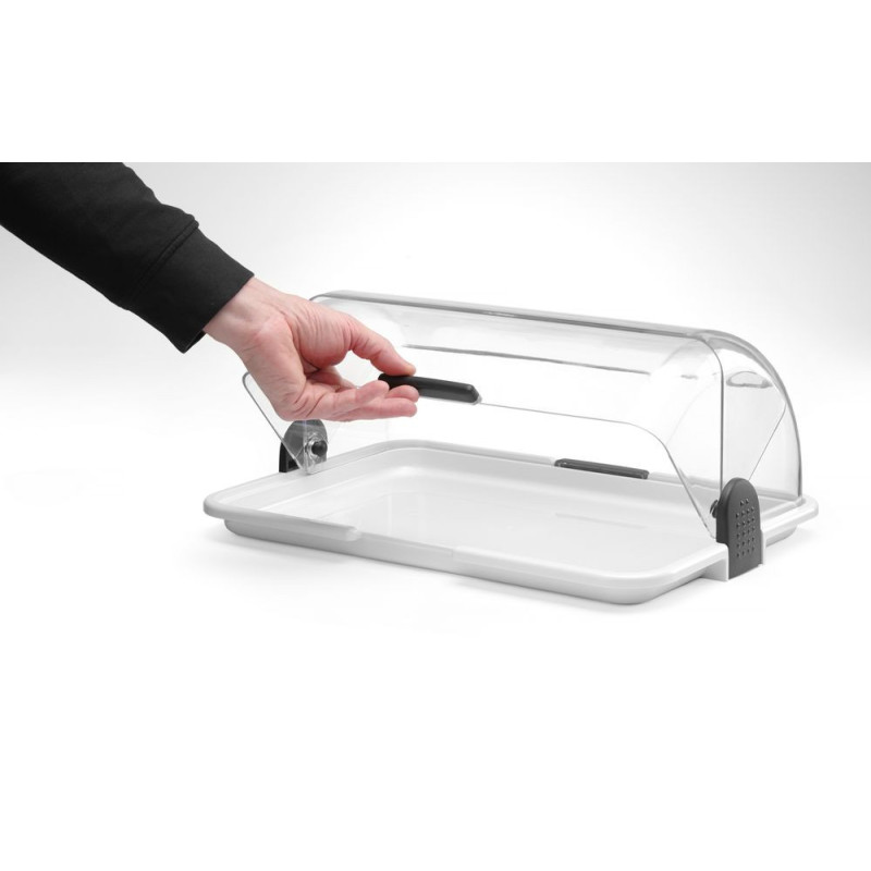 Vitrine a couvercle coulissant Roll top - 465x310xH190 mm (HENDI)  au meilleur prix sur Restock CHR